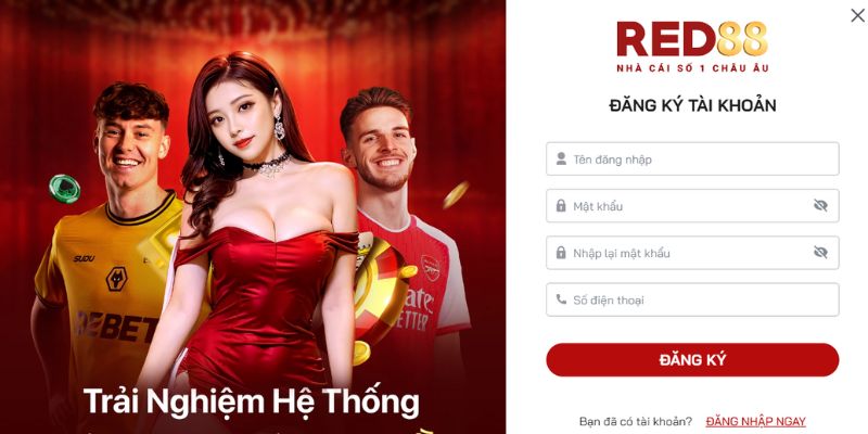 Hướng dẫn cách để đăng ký tài khoản tại RED88